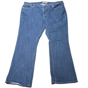 Levis 415 Classic Bootcut Jeans Women's Size 24W Dark‎ Wash Blue Stretch Denim